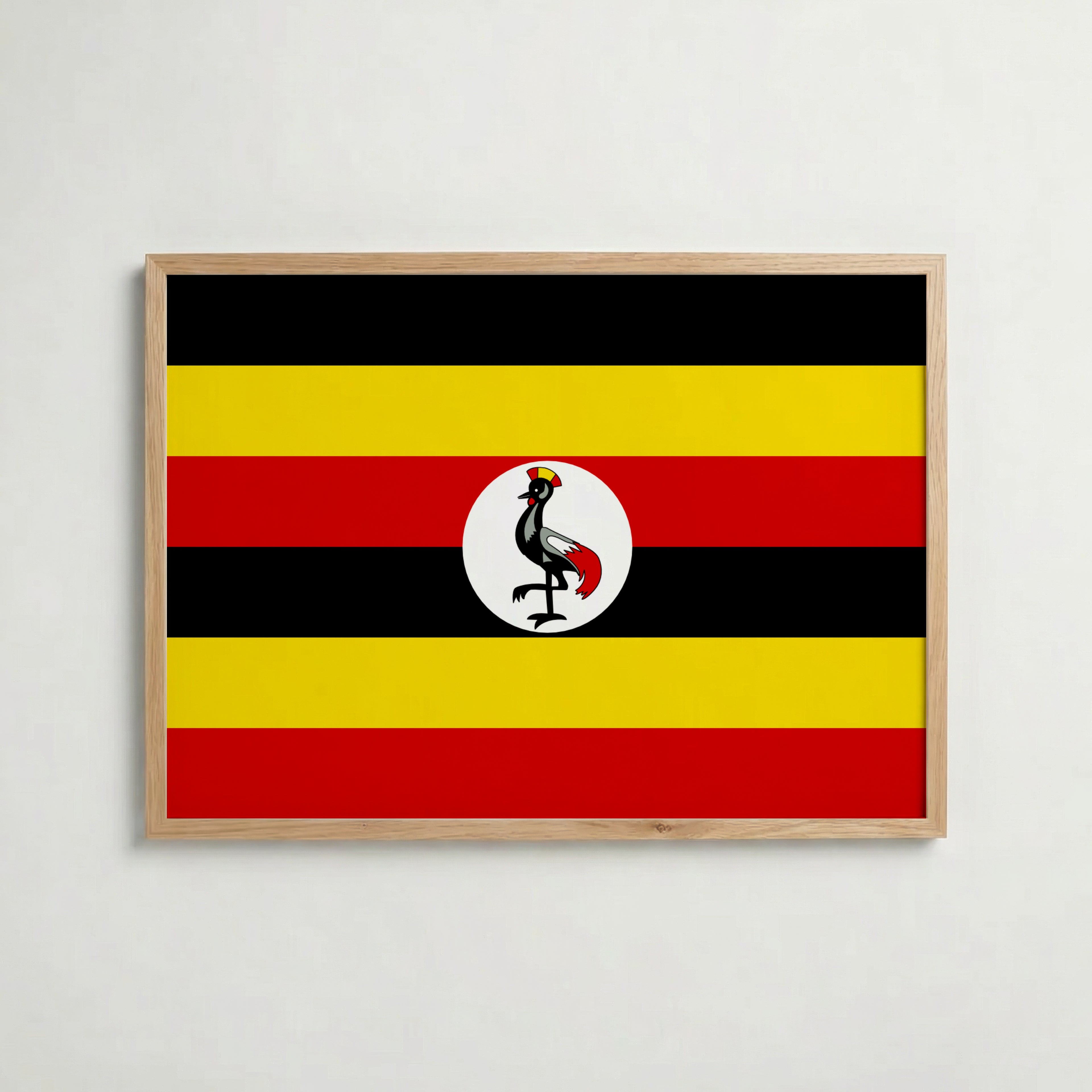 Uganda National Flag Poster – poster väggdekoration inredning – Affischer hos Bozetto