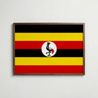 Uganda National Flag Poster poster – väggdekoration för hemmet – köp hos Bozetto