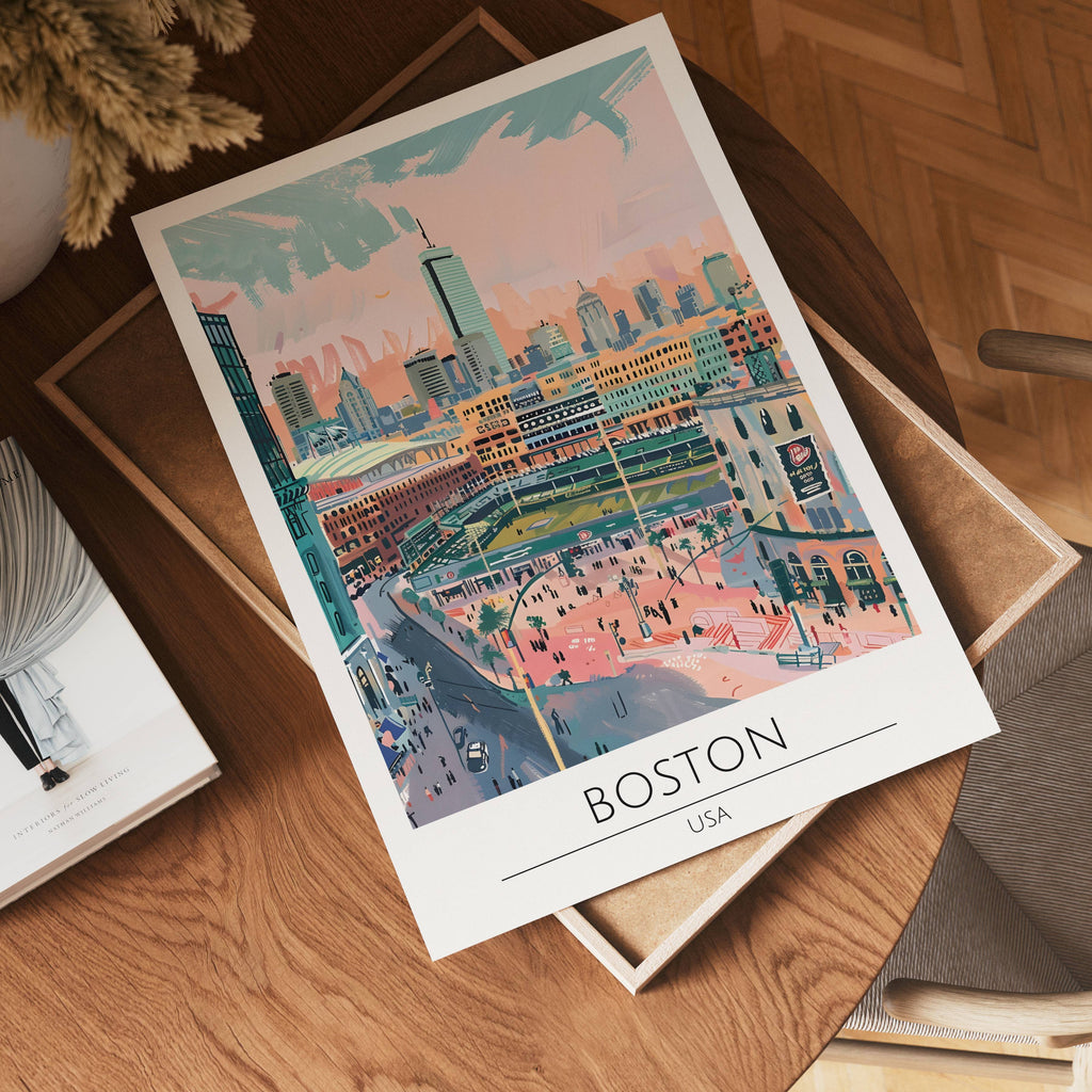 Boston Skyline Stadium Poster