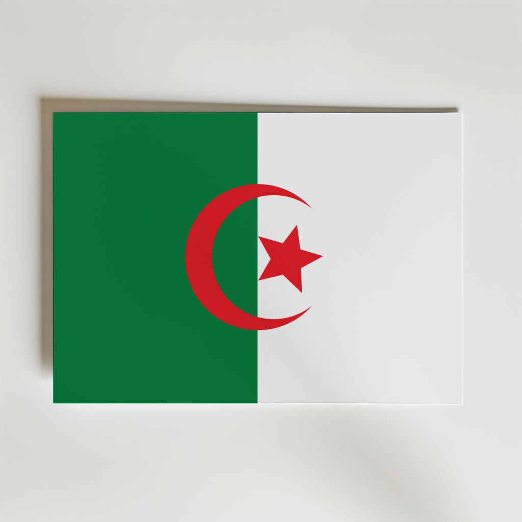 Algeria National Flag Poster affisch – poster till väggdekoration – köp online hos Bozetto