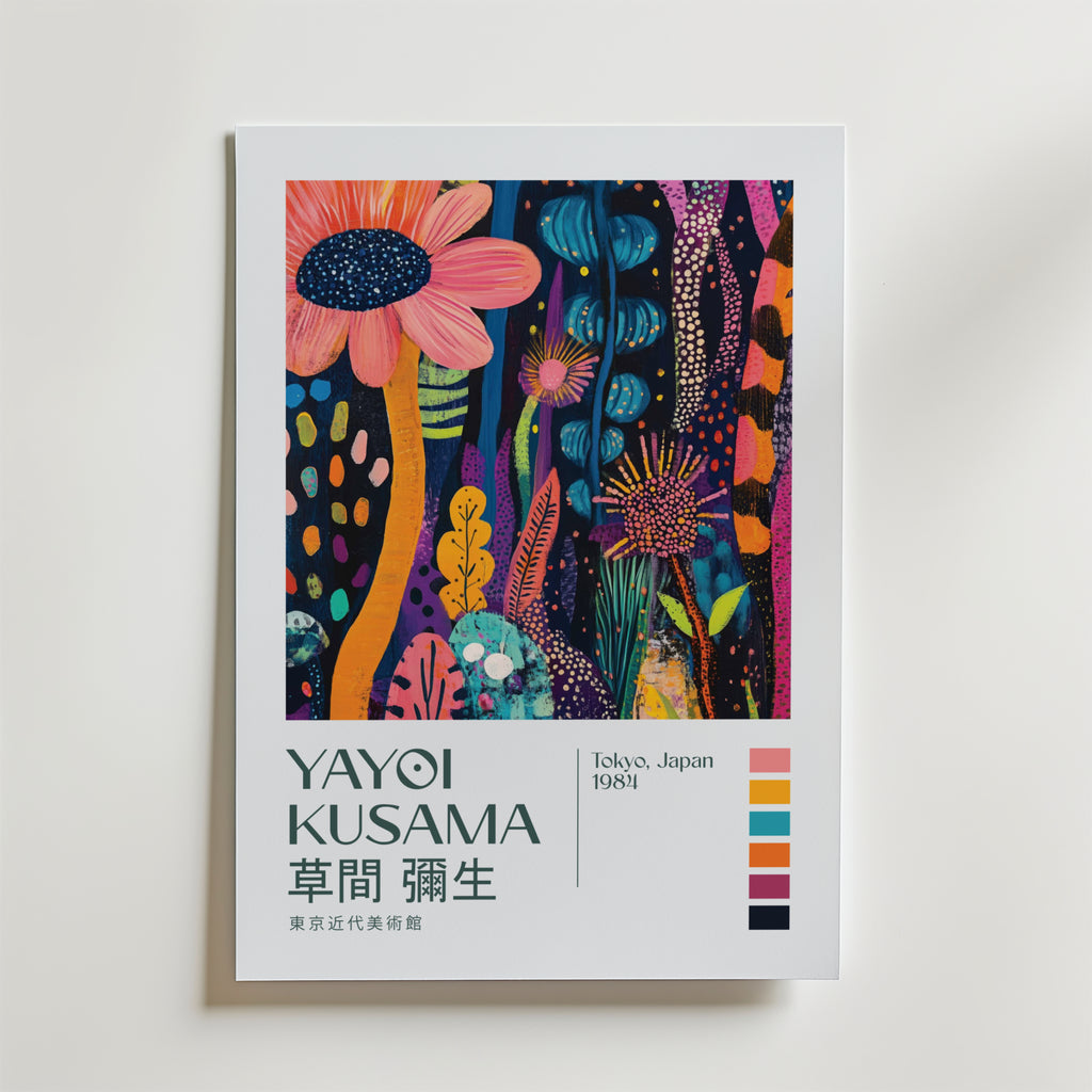Yayoi Kusama Midnight Bloom Forest Poster