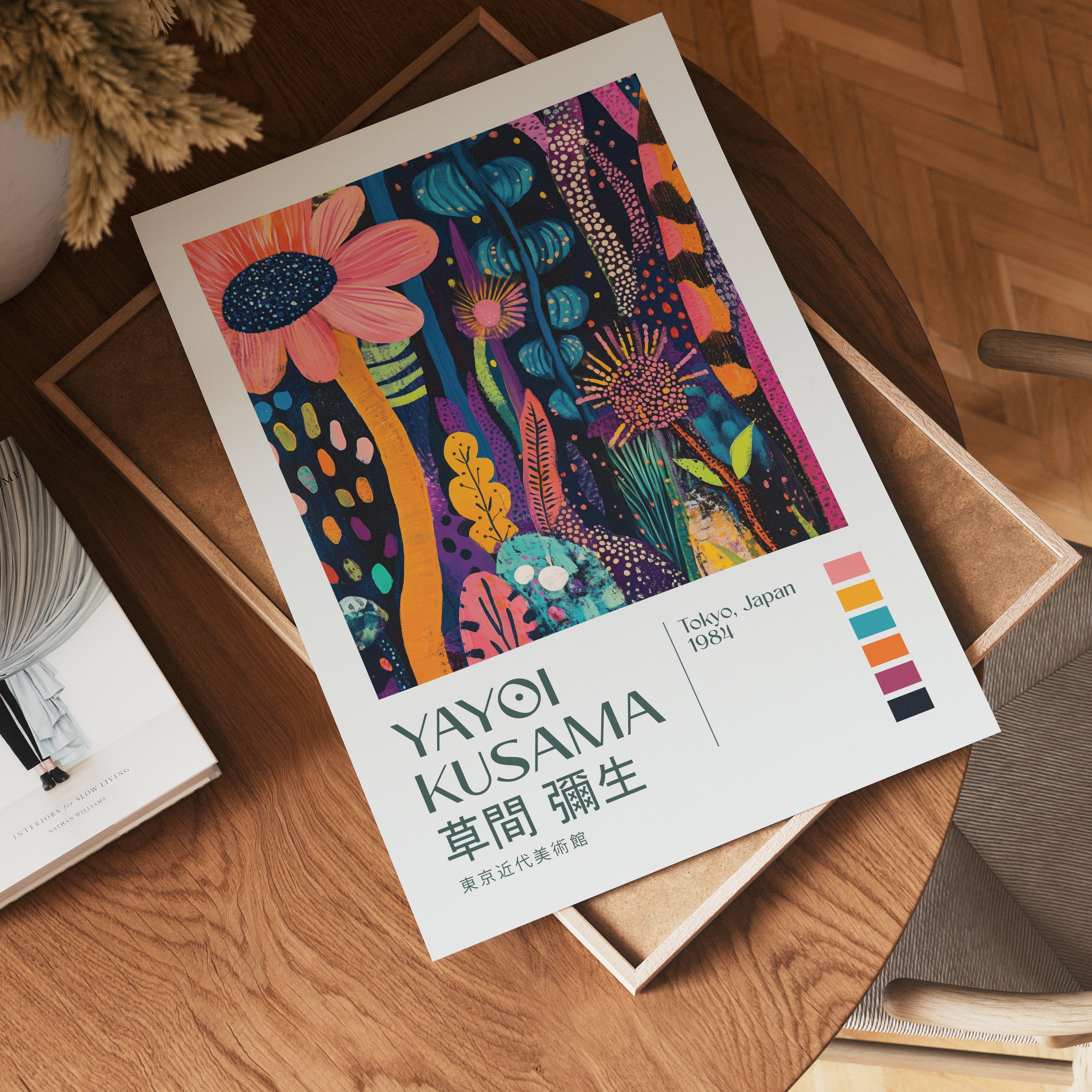 Yayoi Kusama Midnight Bloom Forest Poster