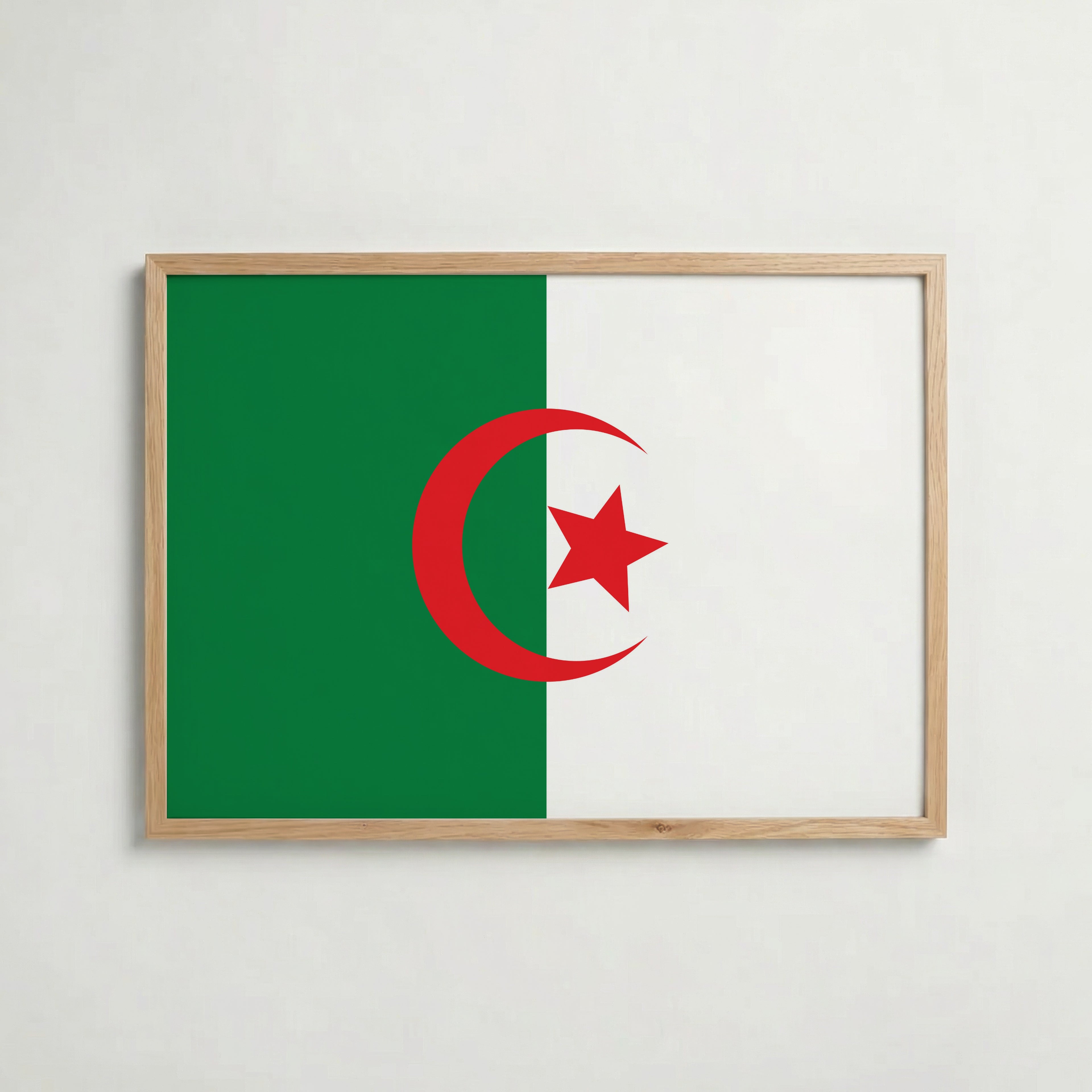 Algeria National Flag Poster – poster väggdekoration inredning – Affischer hos Bozetto