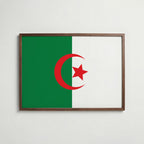 Algeria National Flag Poster poster – väggdekoration för hemmet – köp hos Bozetto