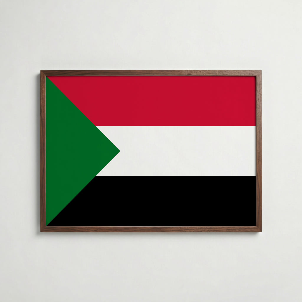 Sudan National Flag Poster poster – väggdekoration för hemmet – köp hos Bozetto