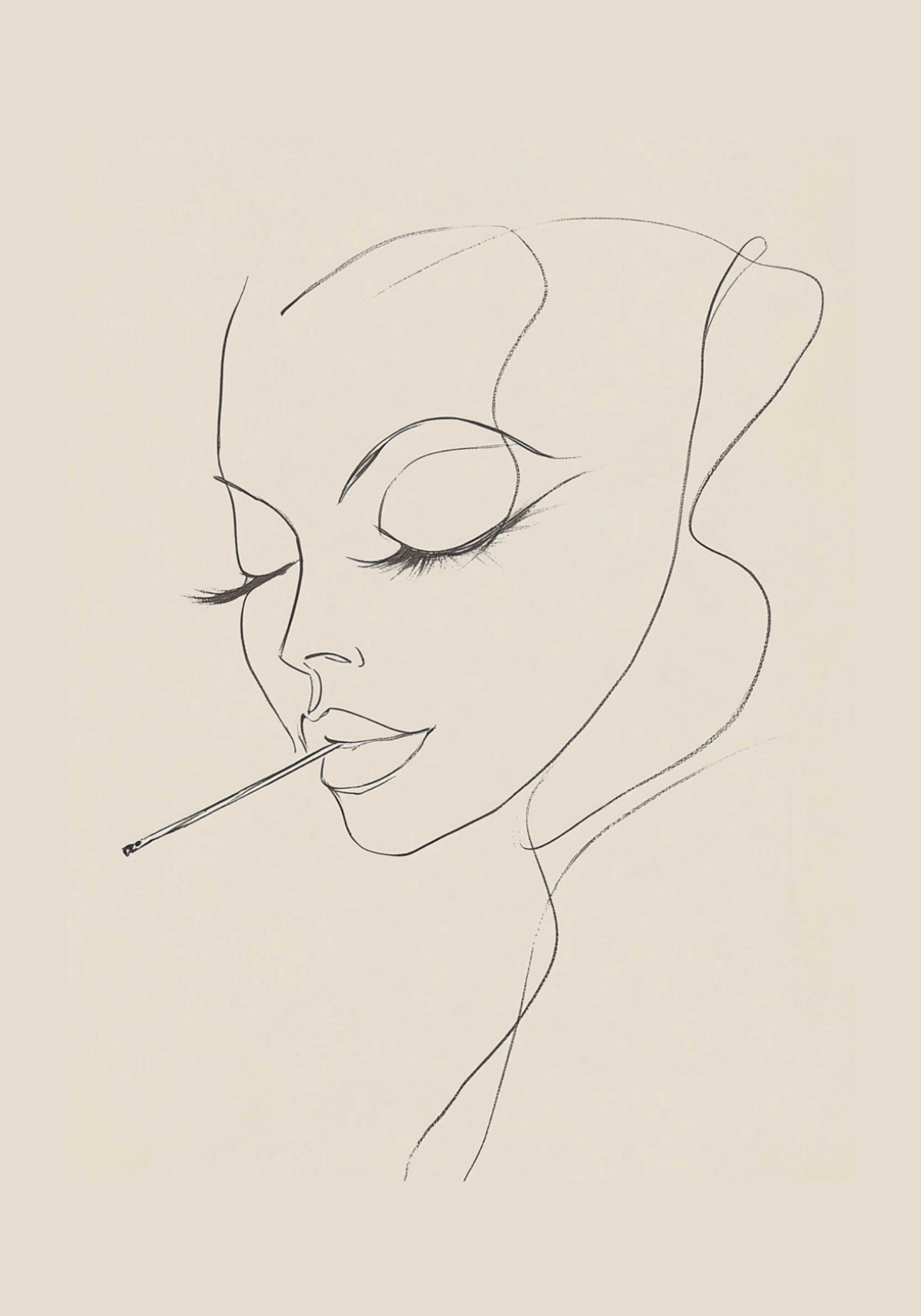 Vintage Femme Smoking Poster