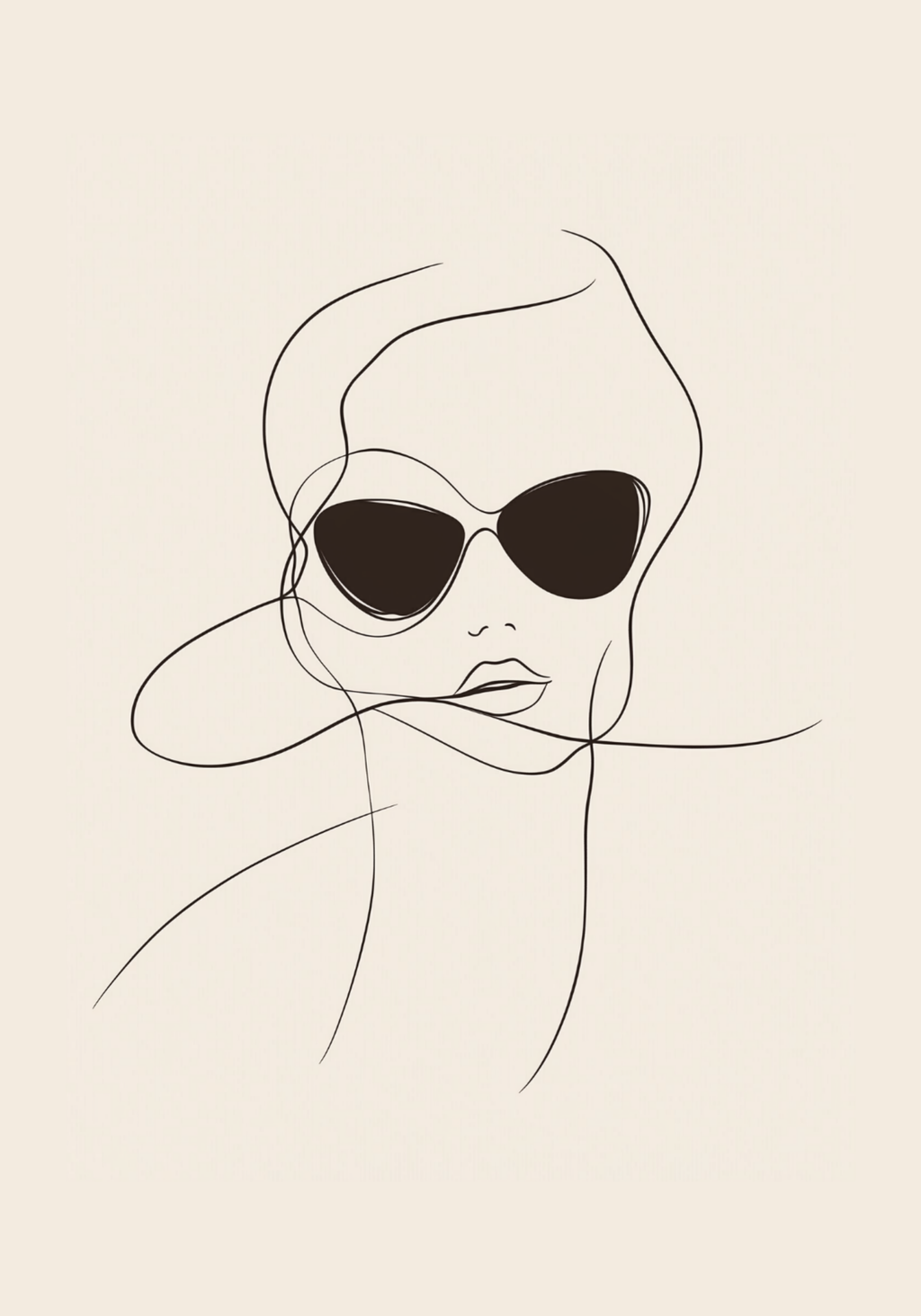 Chic Vibes Line Art Poster