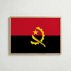 Angola National Flag Poster – poster väggdekoration inredning – Affischer hos Bozetto