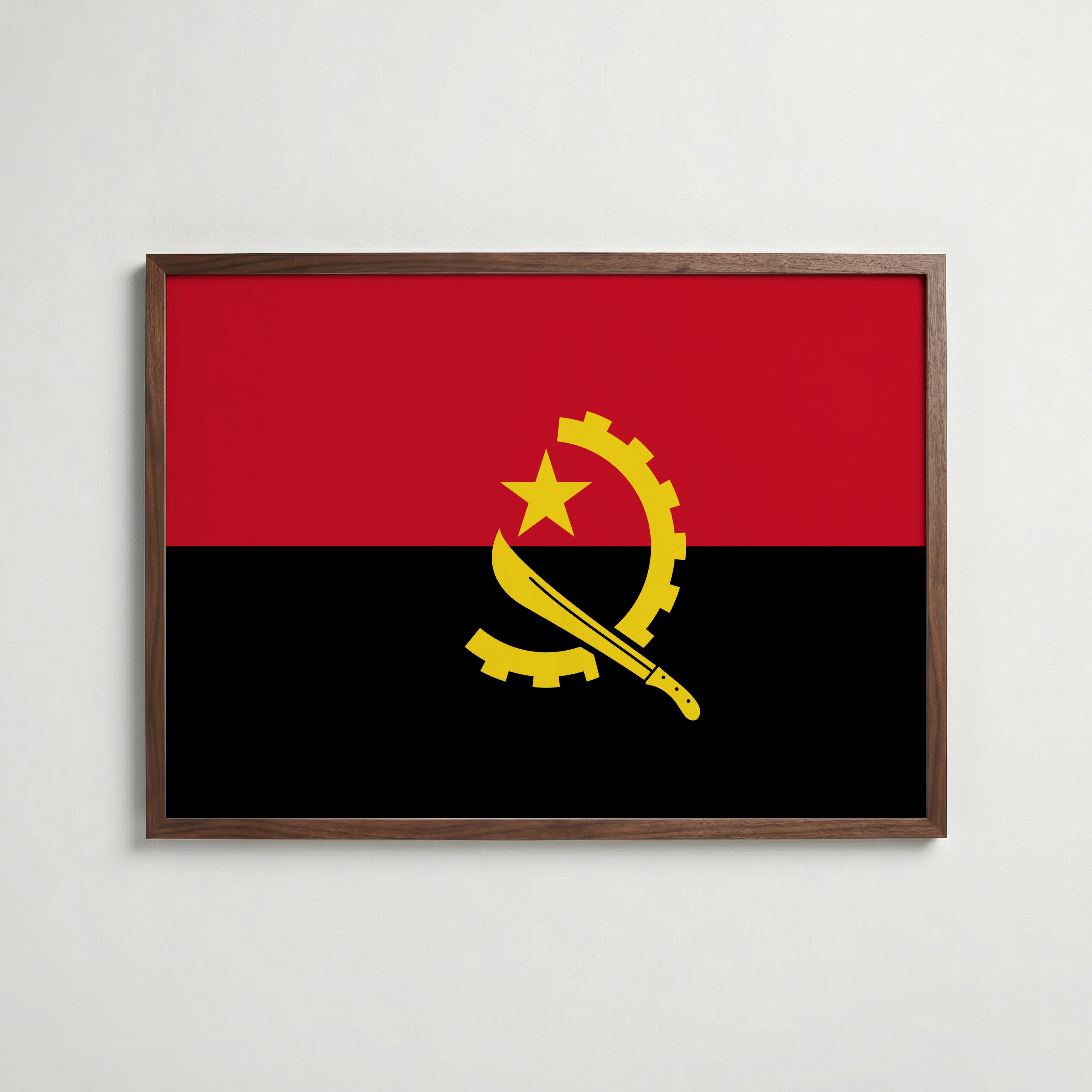 Angola National Flag Poster poster – väggdekoration för hemmet – köp hos Bozetto