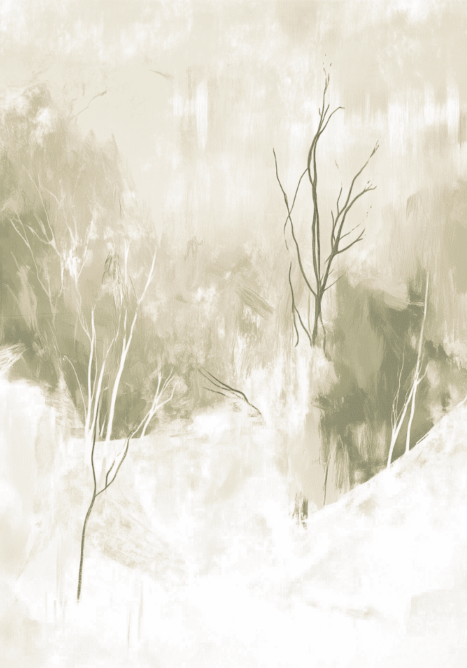 Abstract Winter Silence Poster