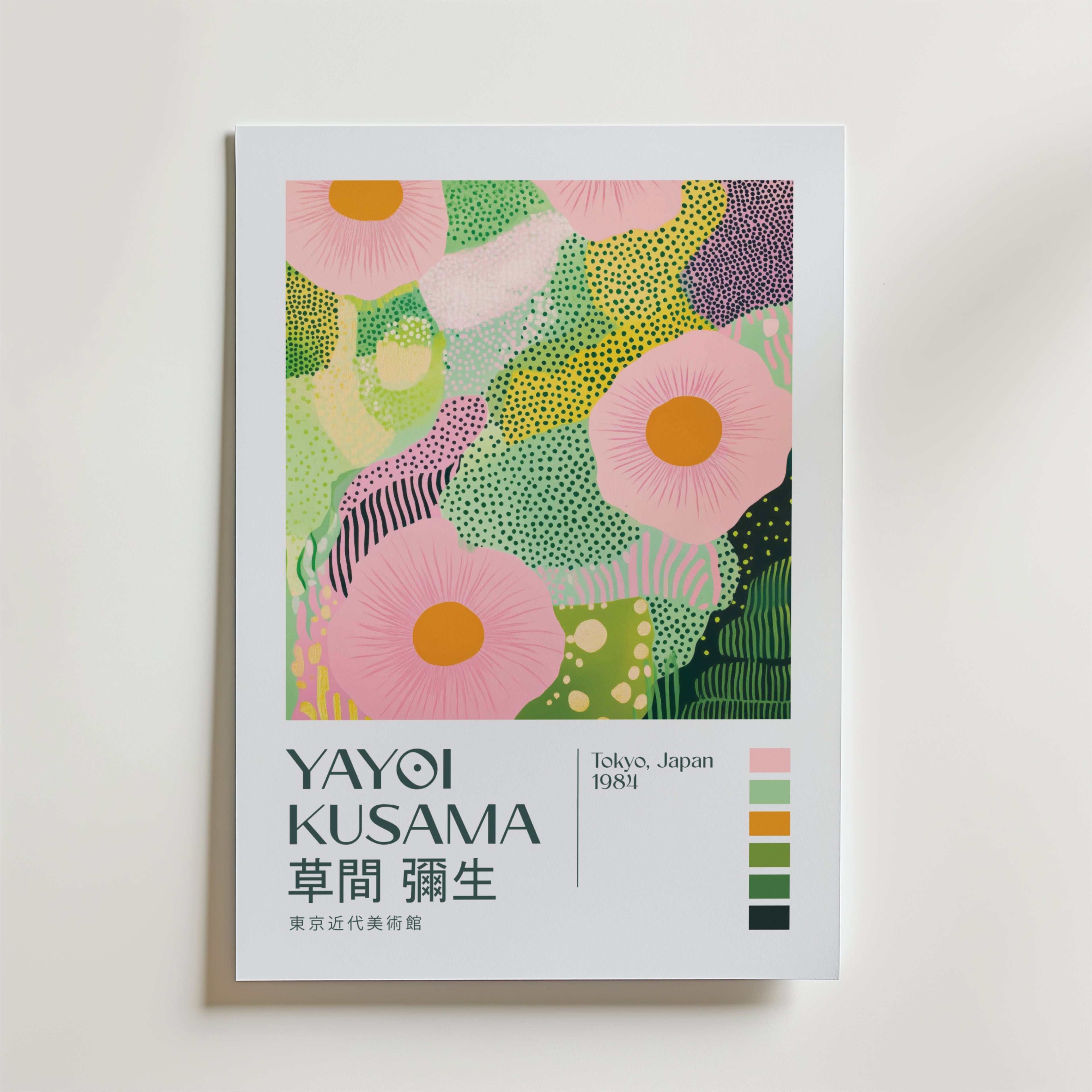 Yayoi Kusama Soft Green Blossom Poster
