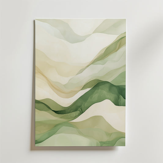 Abstract Waves of Serenity Poster