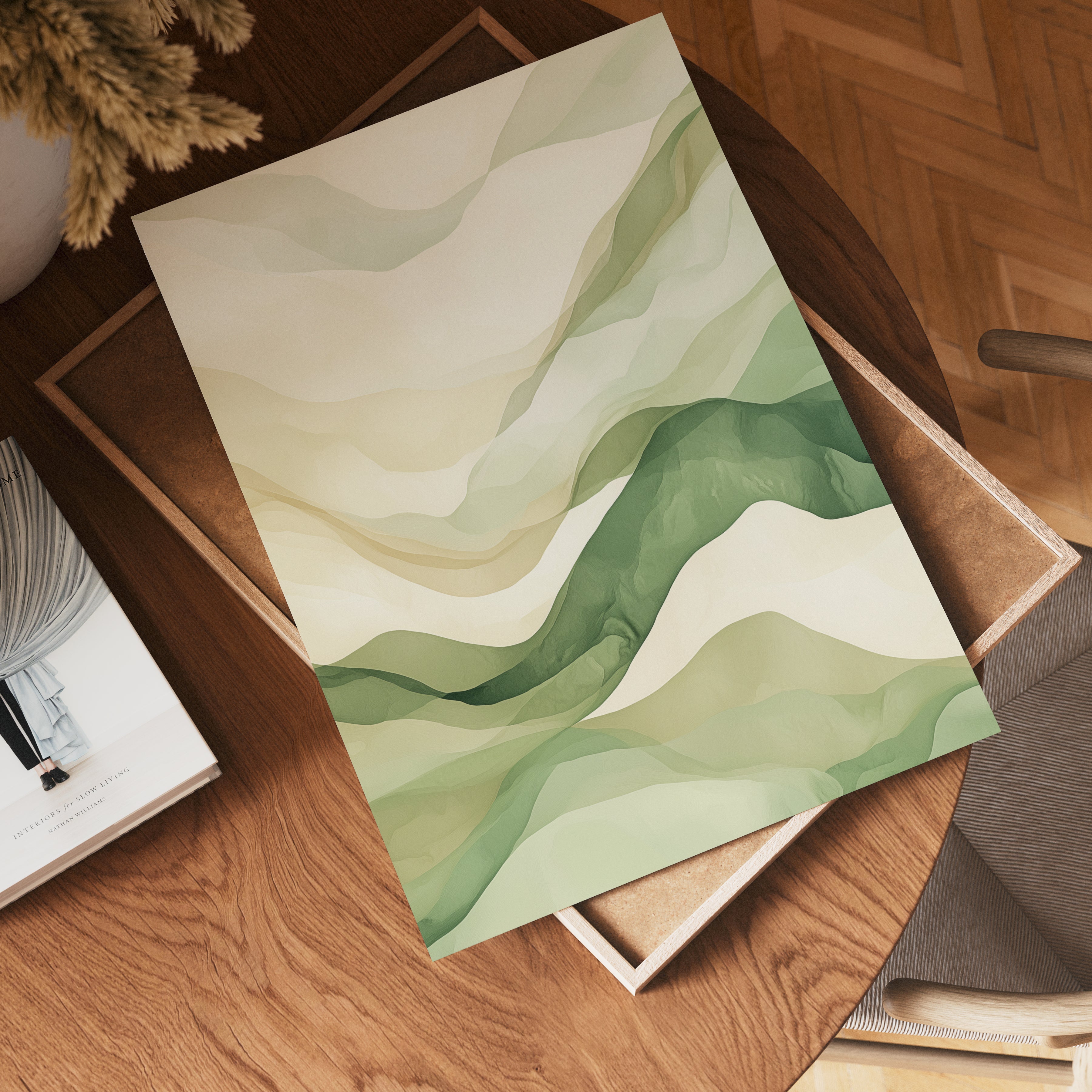 Abstract Waves of Serenity Poster