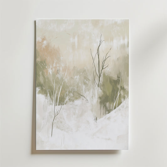 Abstract Winter Silence Poster