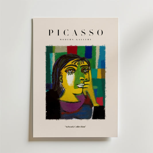 Picasso Vibrant Femme Portrait Poster