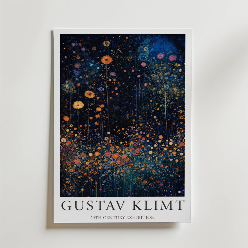 Gustav Klimt Nocturnal Blossom Field Poster affisch – poster till väggdekoration – köp online hos Bozetto