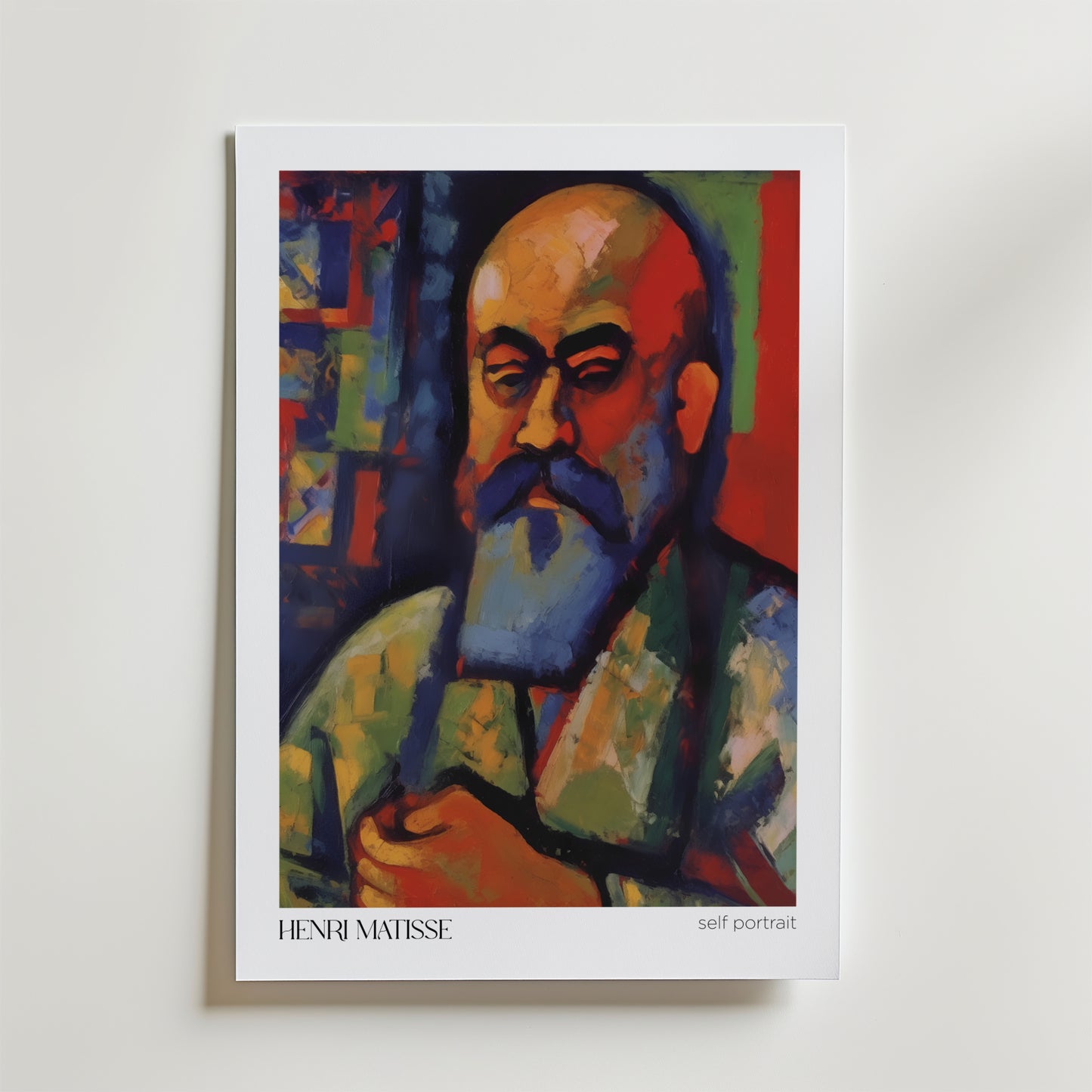 Self Portrait in Red & Blue Matisse Poster