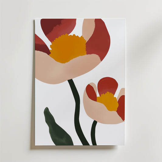 Two Flowers Poster