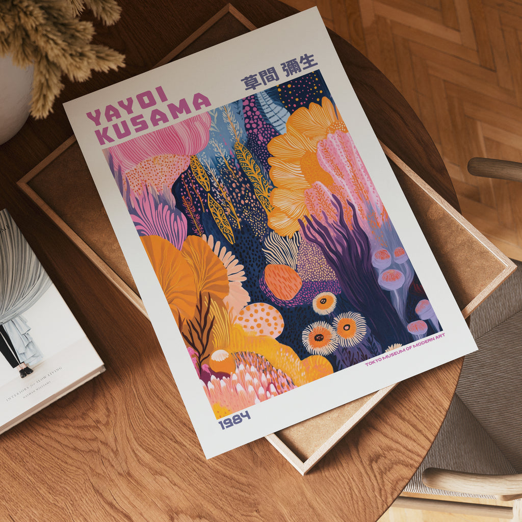 Yayoi Kusama Vibrant Botanical Depths Poster