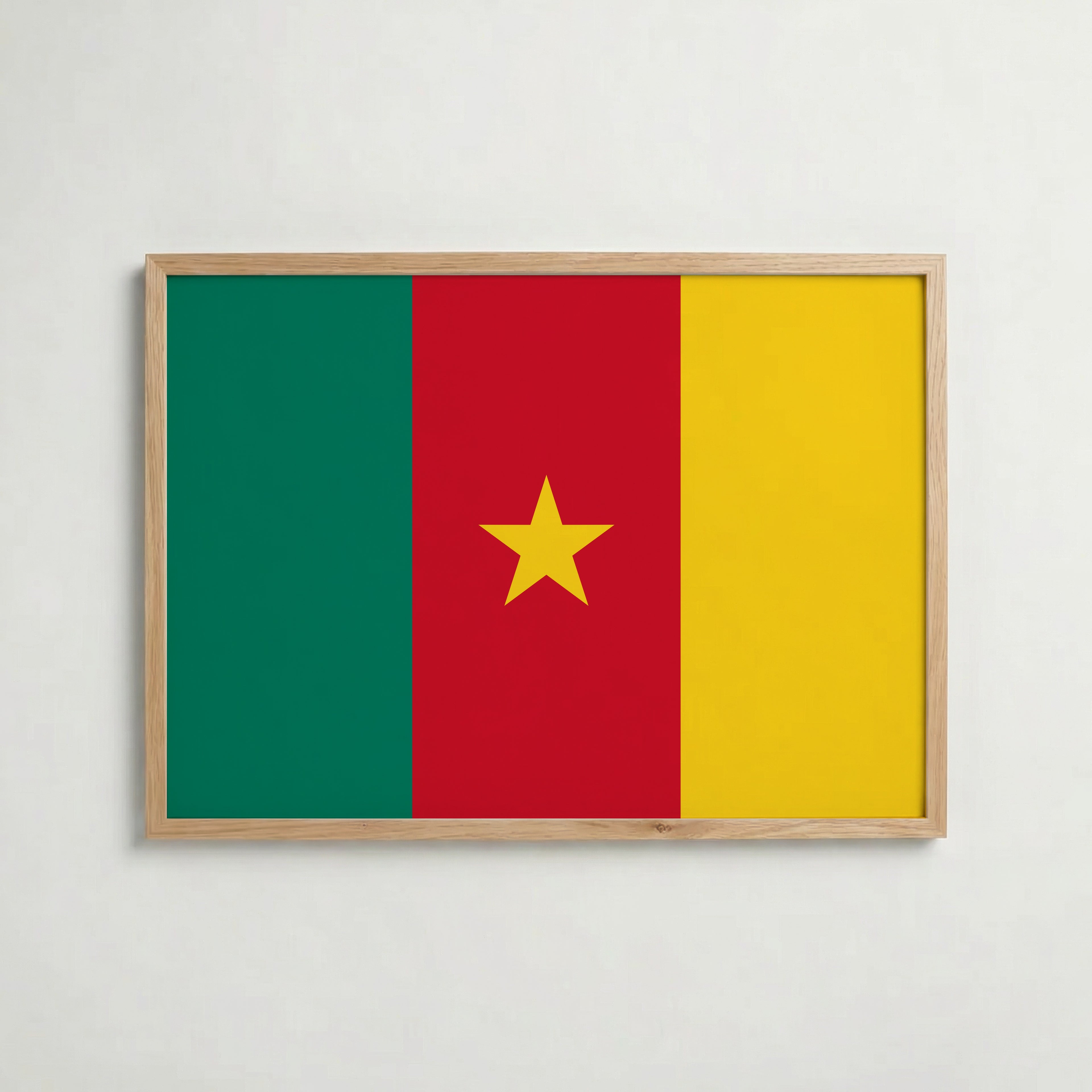 Cameroon National Flag Poster – poster väggdekoration inredning – Affischer hos Bozetto