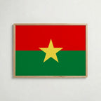 Burkina Faso National Flag Poster – poster väggdekoration inredning – Affischer hos Bozetto