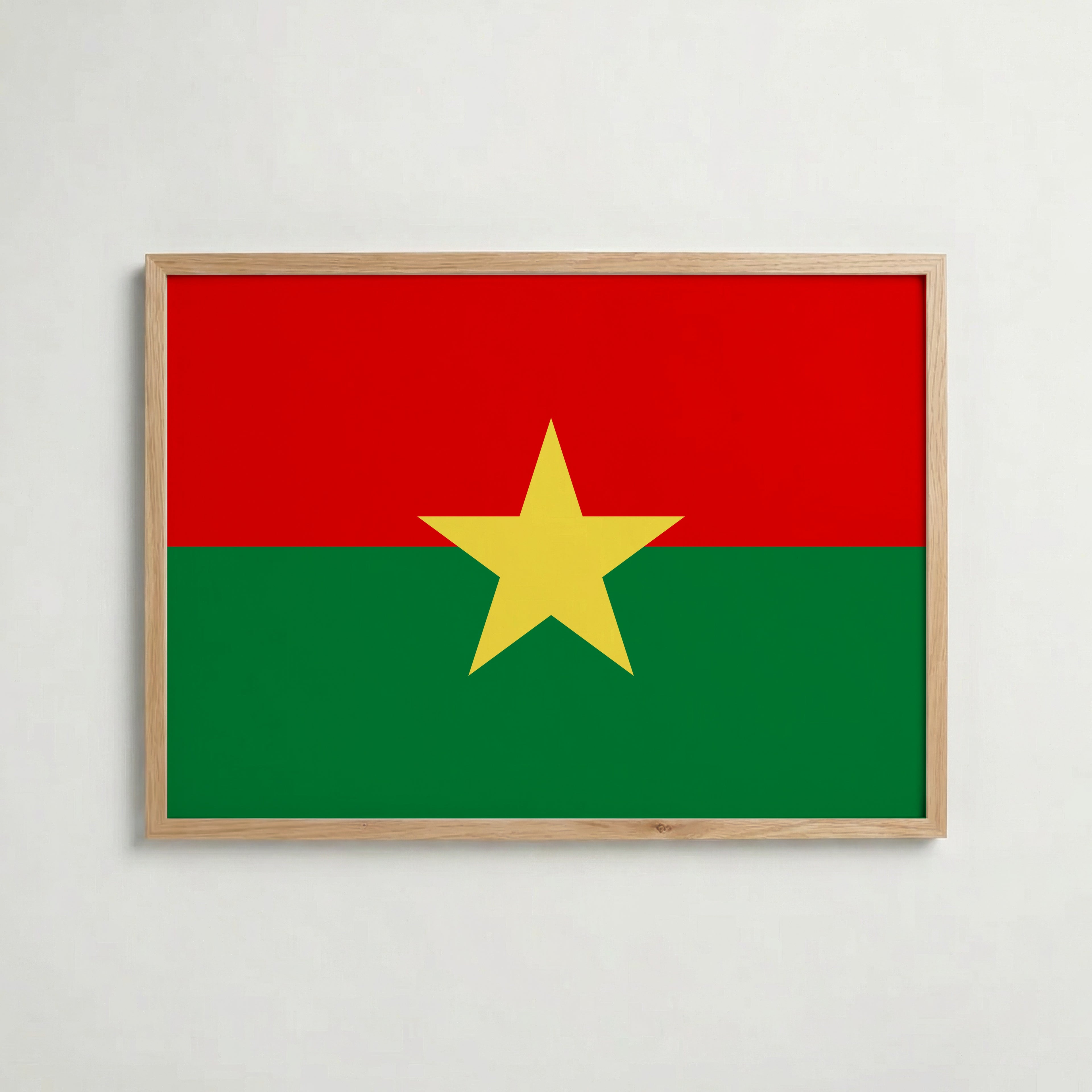 Burkina Faso National Flag Poster – poster väggdekoration inredning – Affischer hos Bozetto