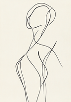 Abstract Curvy Female Poster