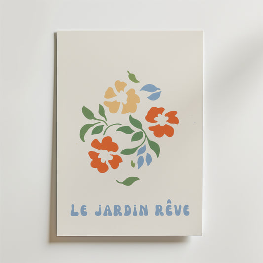 Blomster vægkunst have grøn Plakat