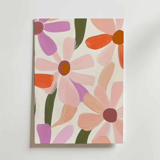 Blomster abstrakt daisy design Plakat