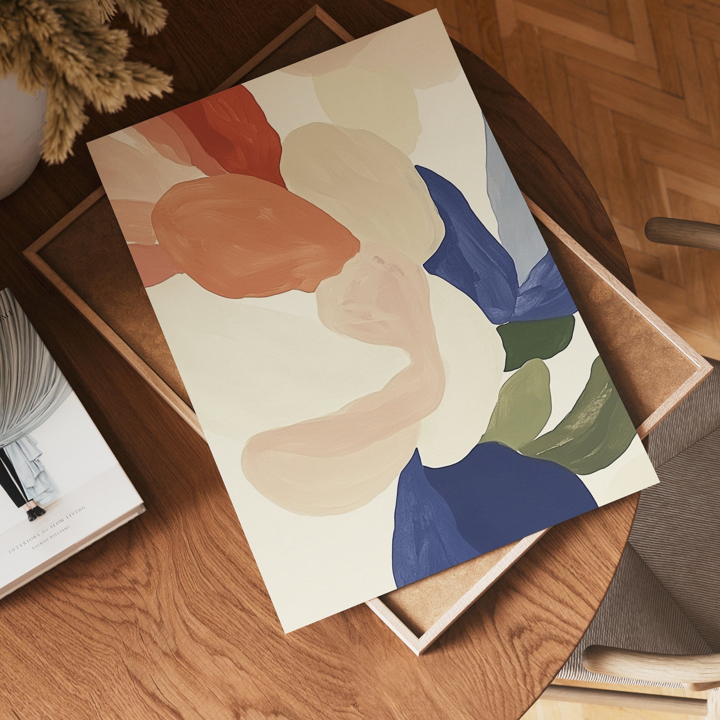 Abstrakt botanisk moderne pastel Plakat