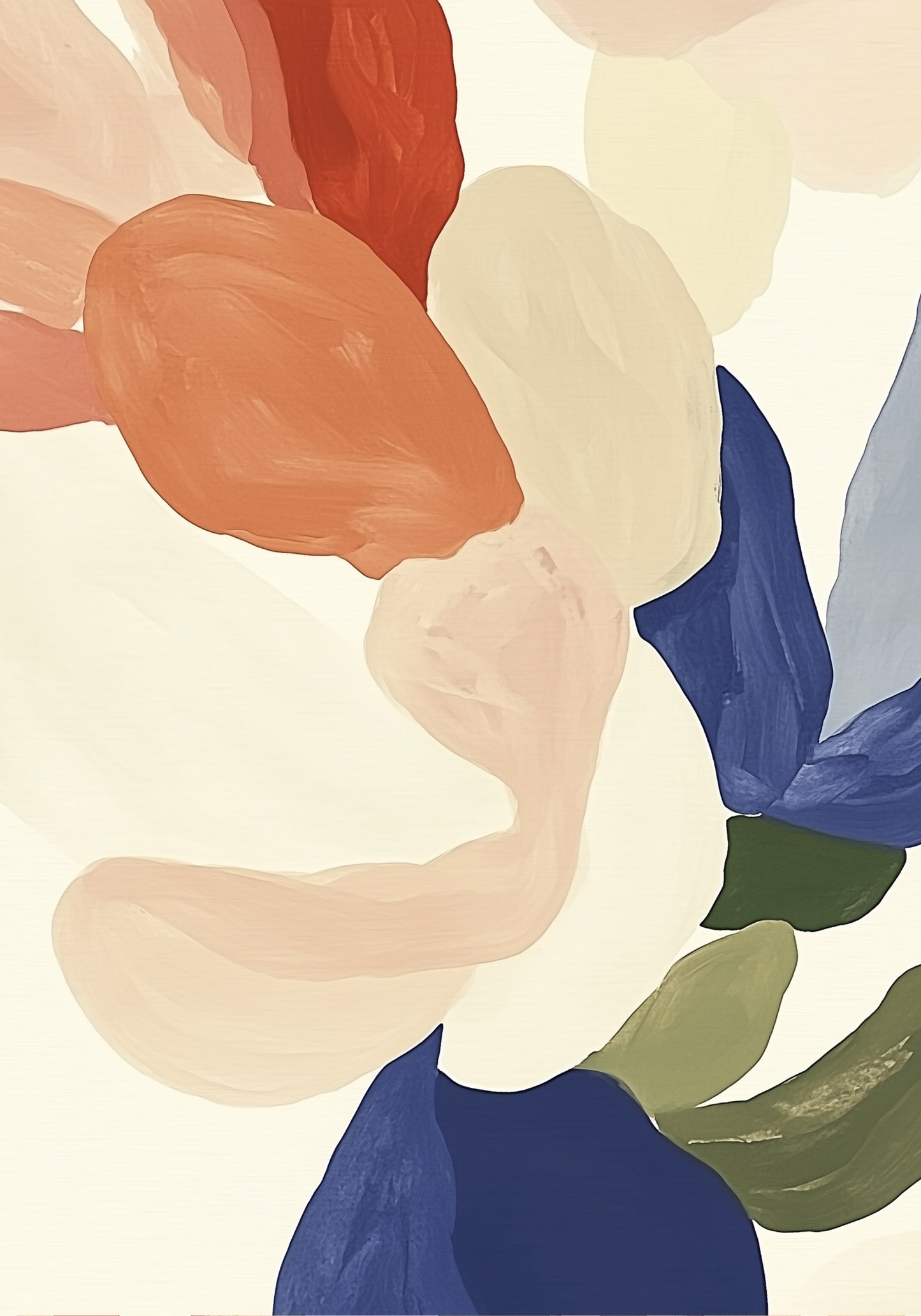 Abstrakt botanisk moderne pastel Plakat