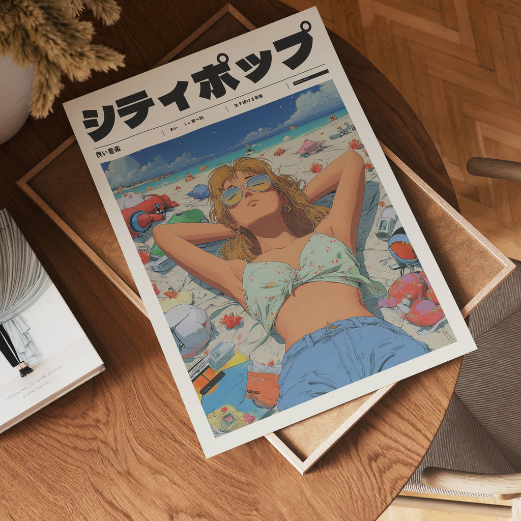 Neon Beach Dreams Poster