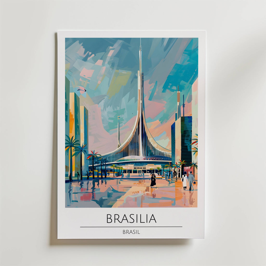 Brasilia Modern Skyline Poster