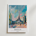 Brasilia Modern Skyline Poster