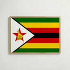 Zimbabwe National Flag Poster – poster väggdekoration inredning – Affischer hos Bozetto