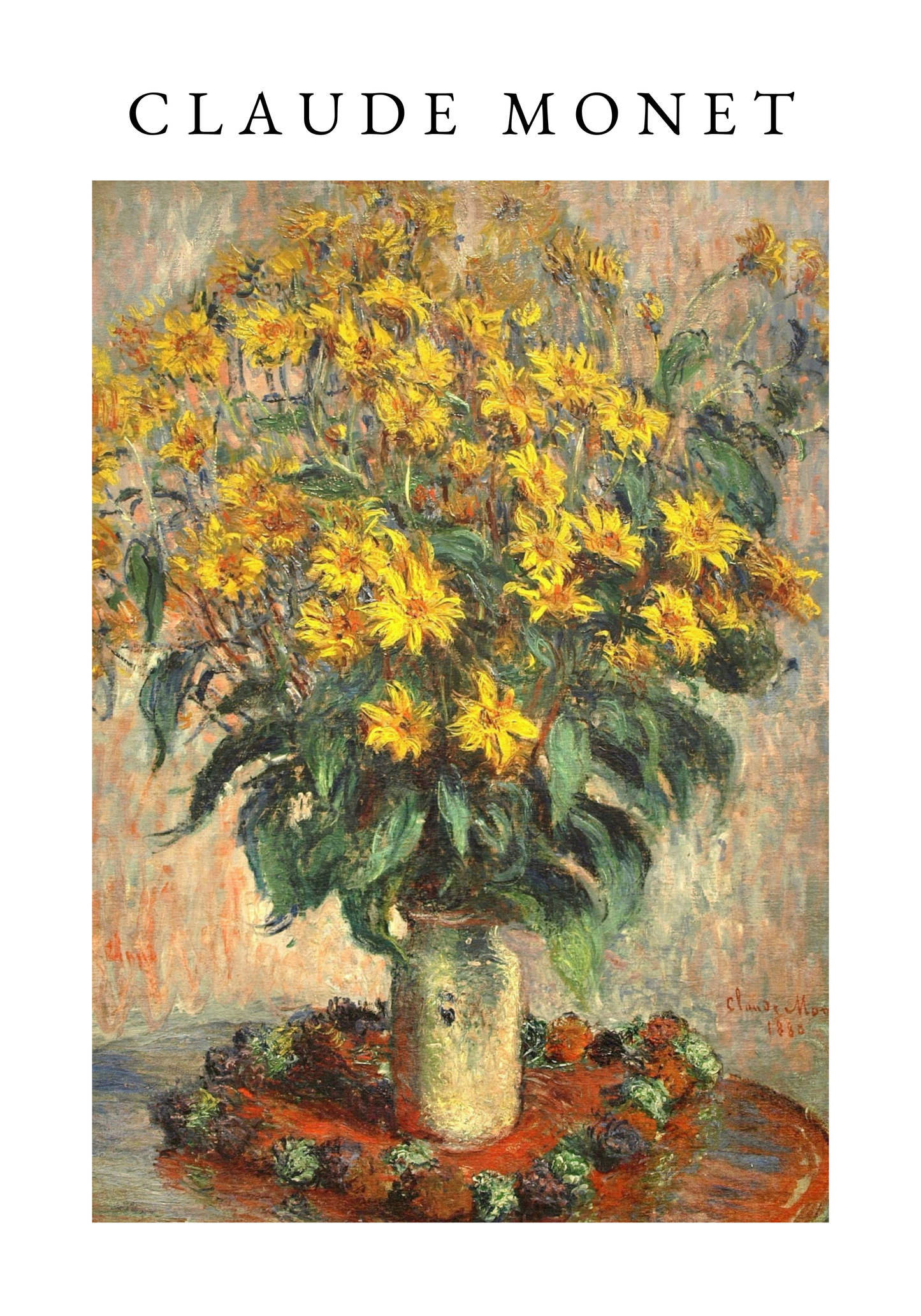 Claude Monet Buket af solsikker Plakat