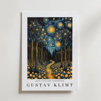 Gustav Klimt Starlit Forest Path Poster affisch – poster till väggdekoration – köp online hos Bozetto