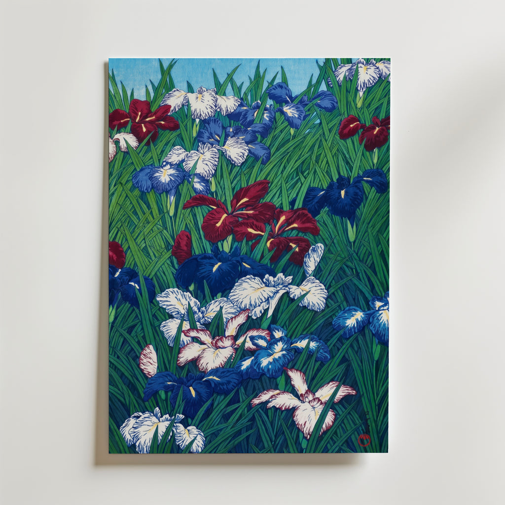 Ayame (Iris) Kawase Hasui affisch – poster till väggdekoration – köp online hos Bozetto
