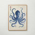 Indigo Octopus Poster poster – väggdekoration för hemmet – köp hos Bozetto