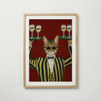 Champagne Cat Poster