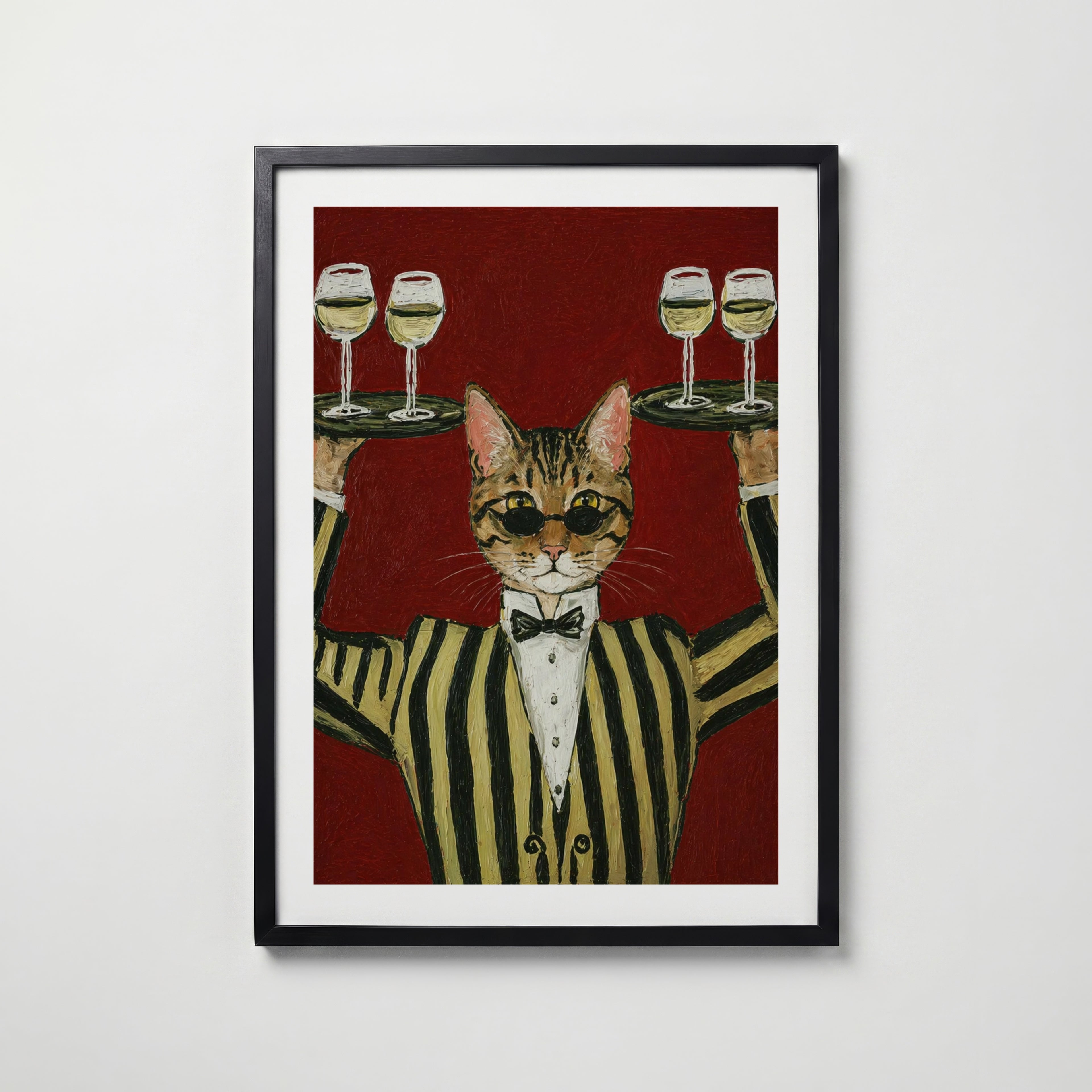 Champagne Cat Poster