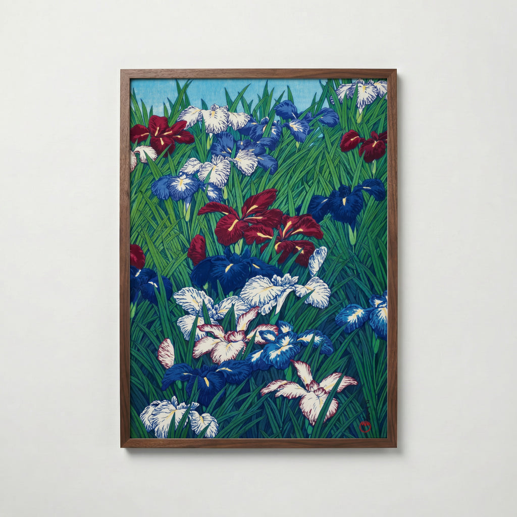 Ayame (Iris) Kawase Hasui poster – väggdekoration för hemmet – köp hos Bozetto