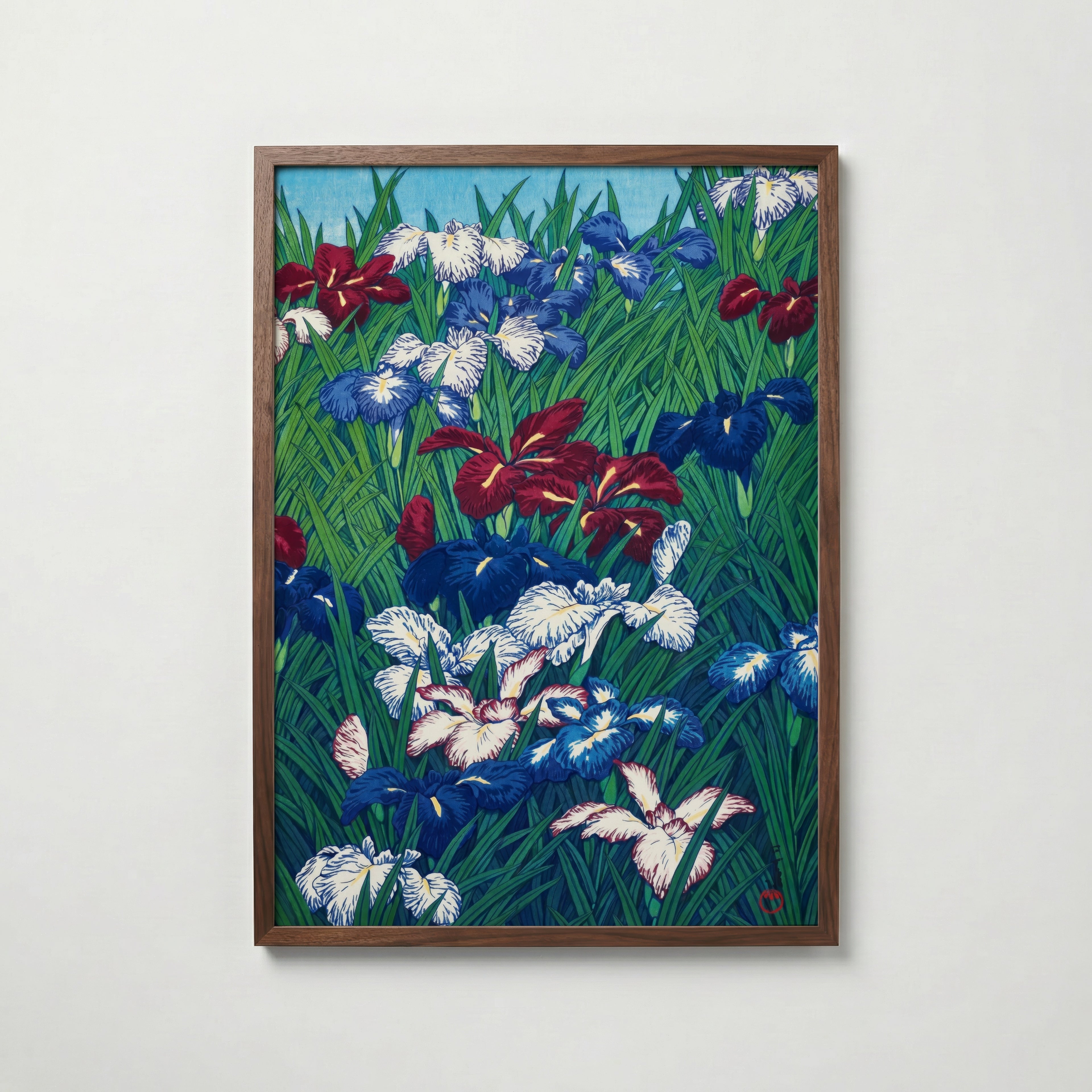 Ayame (Iris) Kawase Hasui poster – väggdekoration för hemmet – köp hos Bozetto