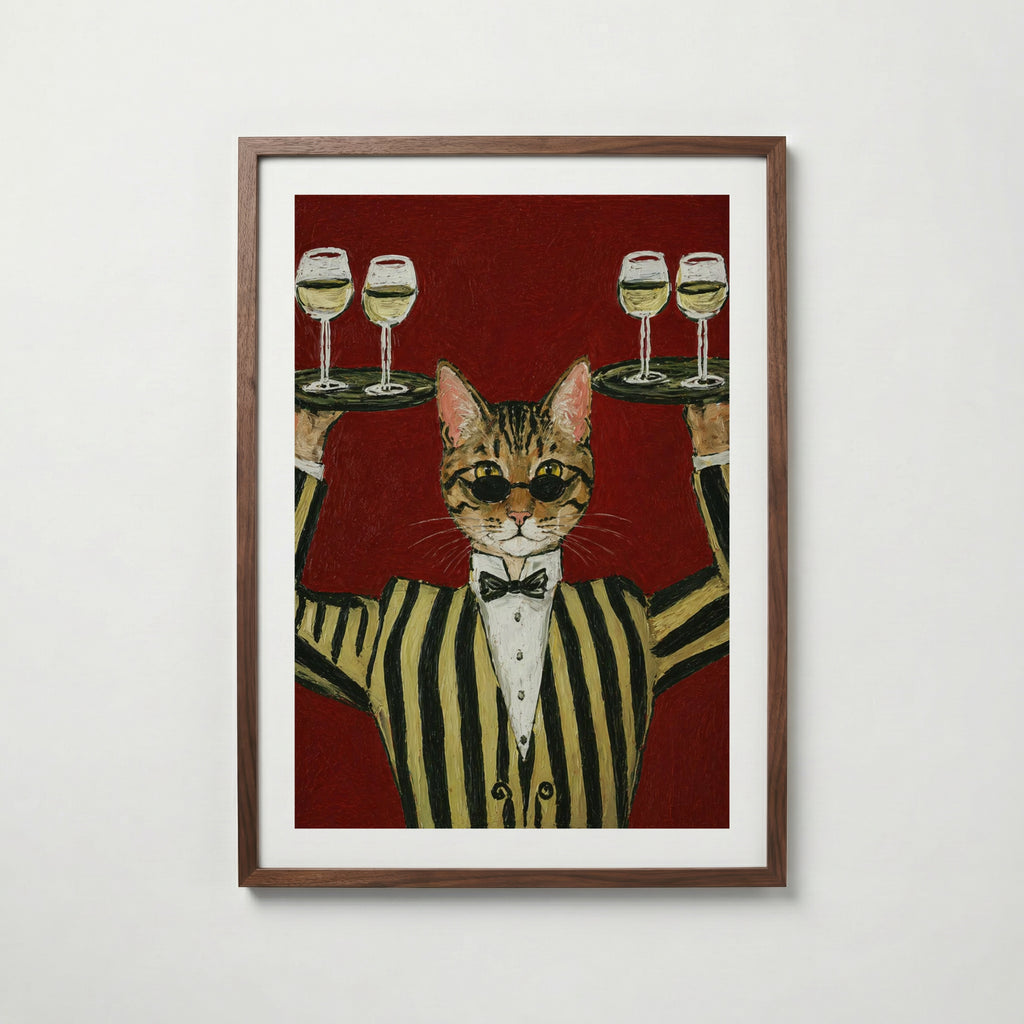 Champagne Cat Poster