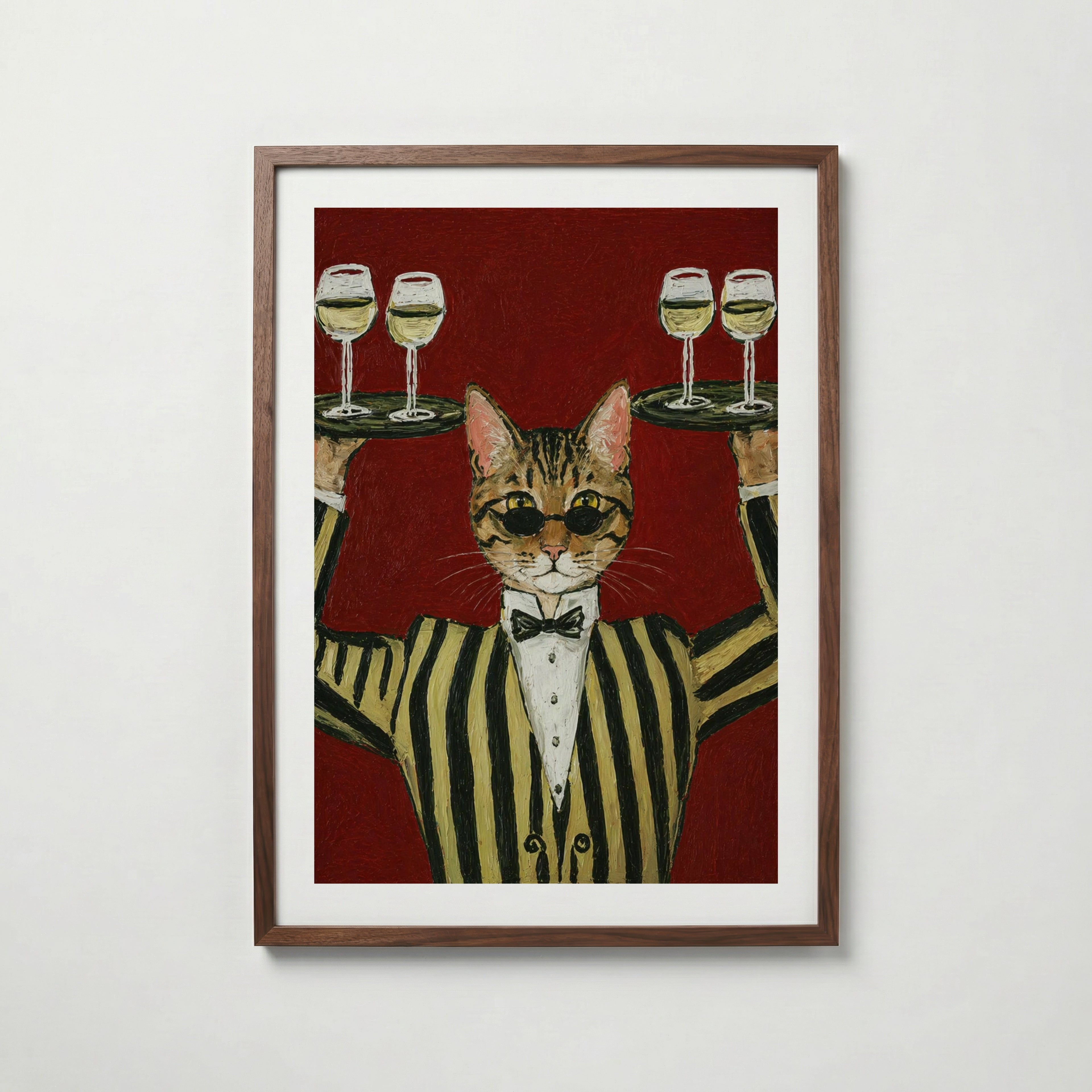 Champagne Cat Poster