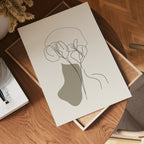 Floral Face Silhouette Poster