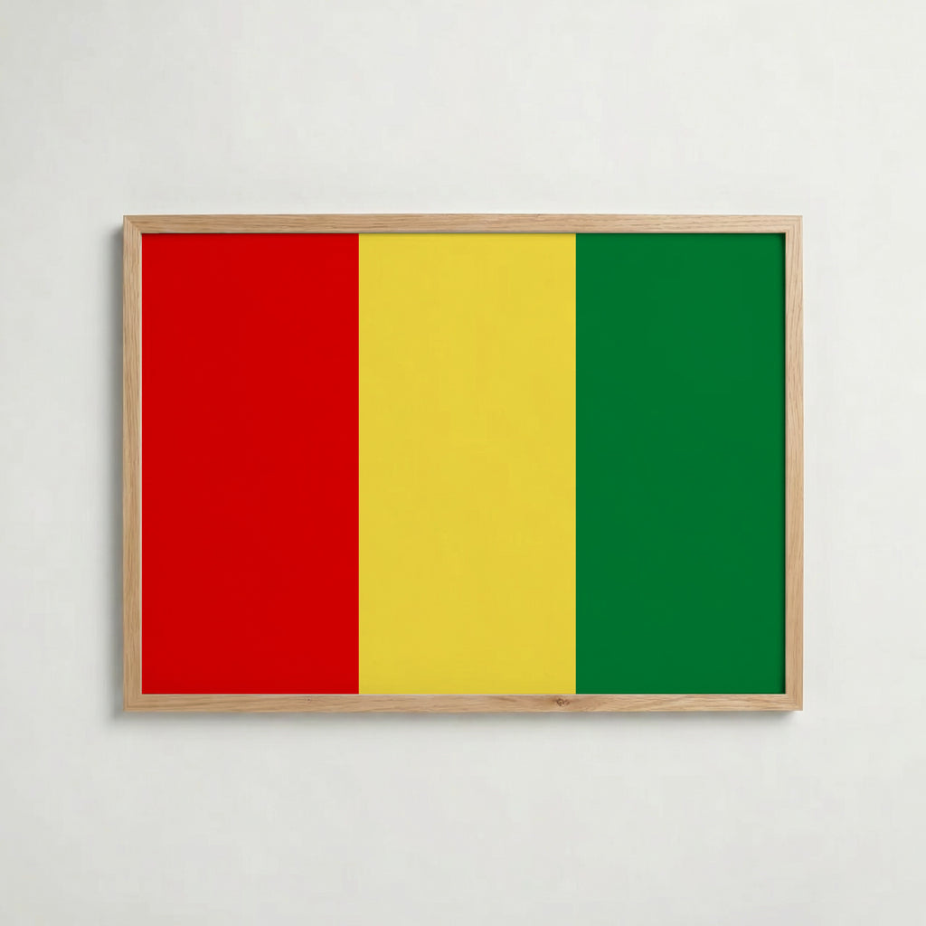 Guinea National Flag Poster – poster väggdekoration inredning – Affischer hos Bozetto