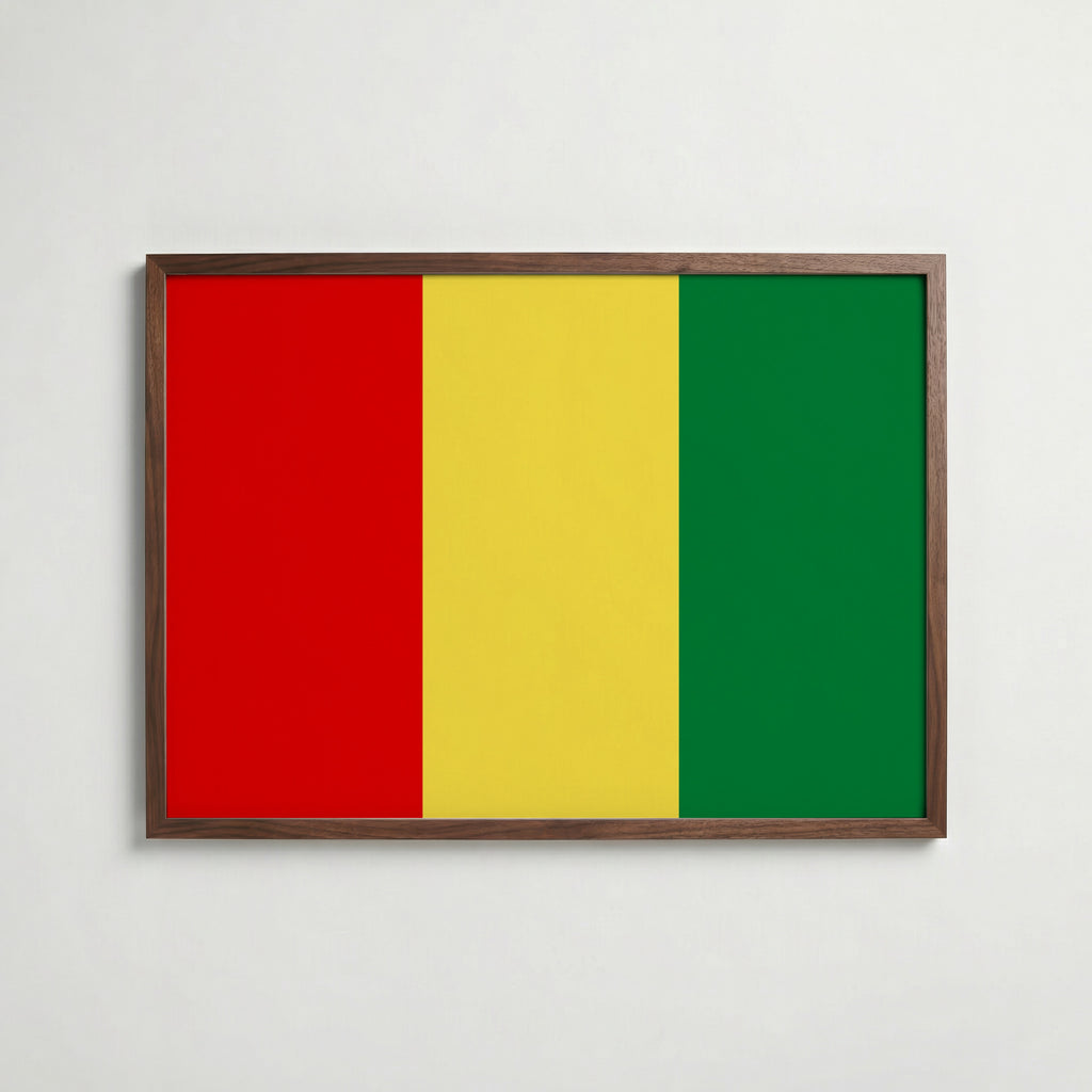 Guinea National Flag Poster poster – väggdekoration för hemmet – köp hos Bozetto