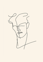 Modern Line Art Man Poster