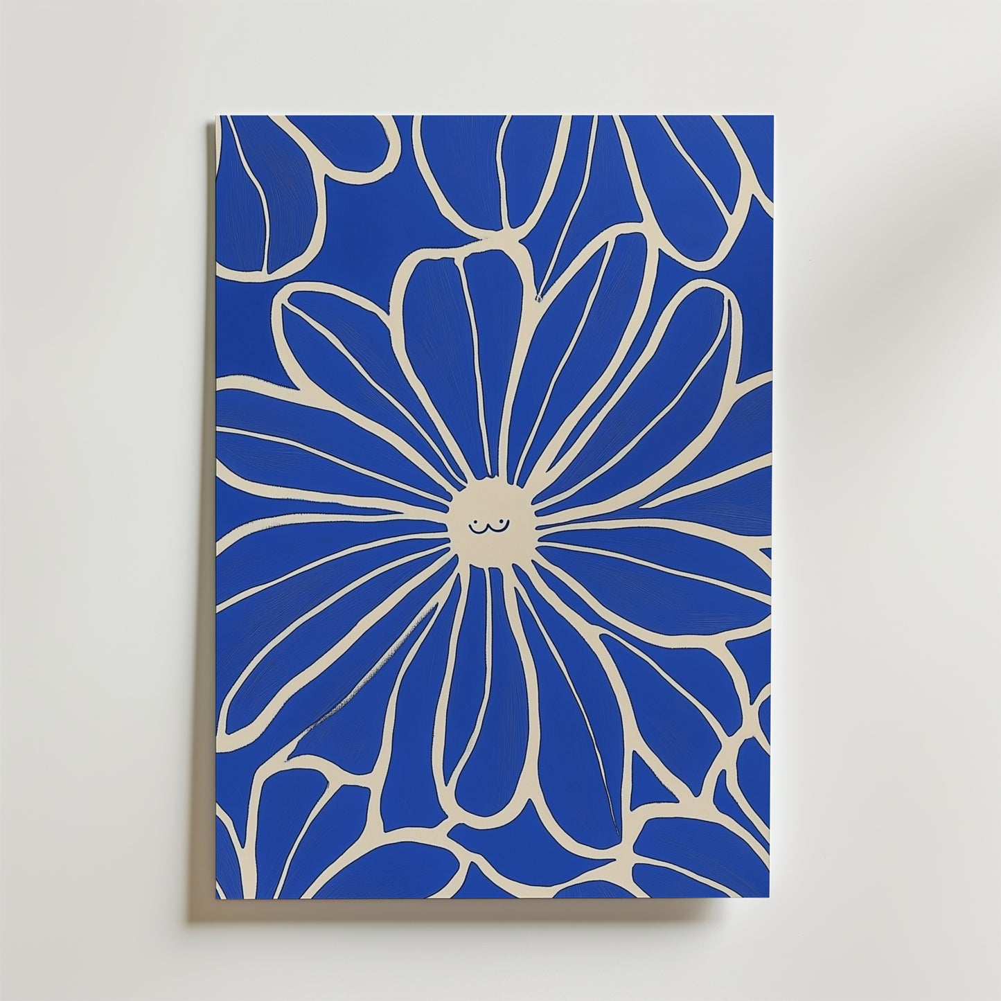 Glad Blå Blomst Plakat